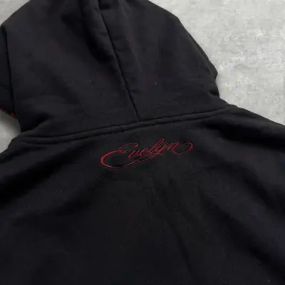 Black And Red Evelyn Double Layer Back Close Up — merchandise design by Zephaniah Black