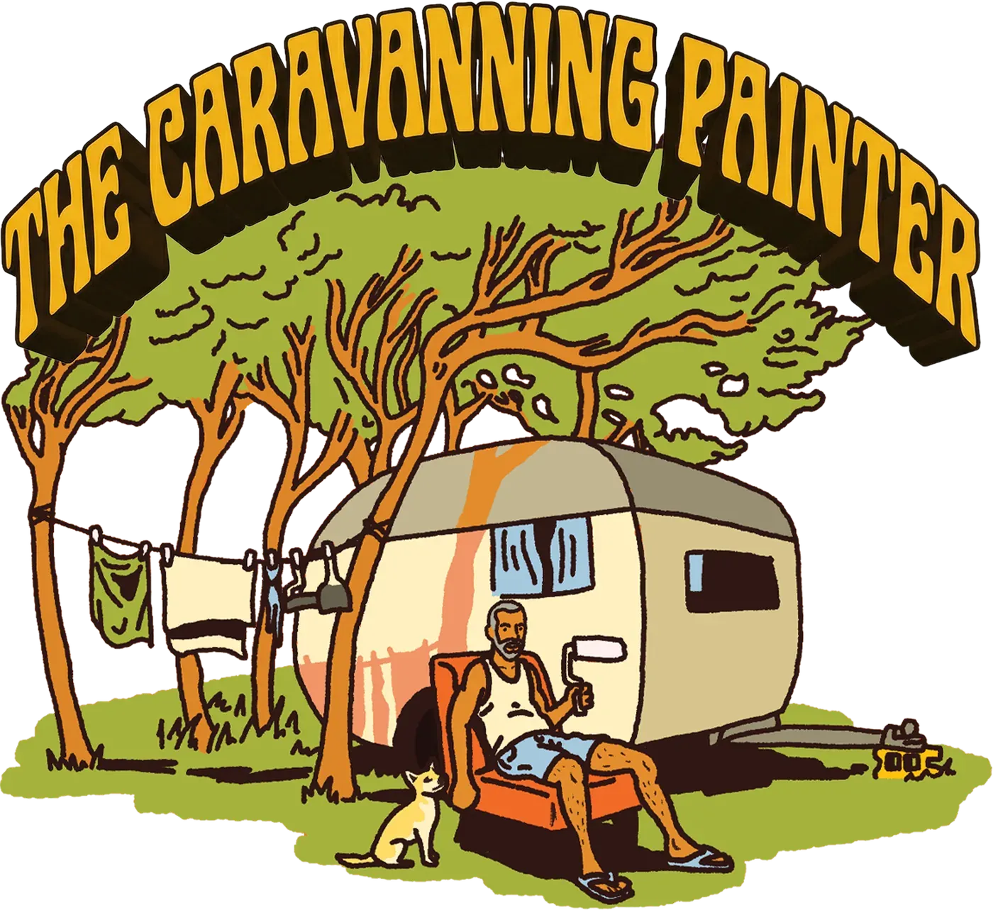Caravanning Painter Logo — logo design by Zephaniah Black